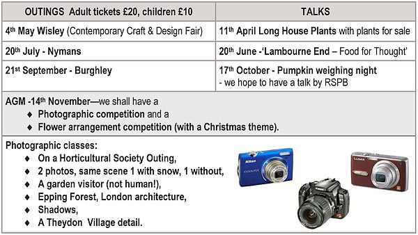 Horticultural Society Events 2013
