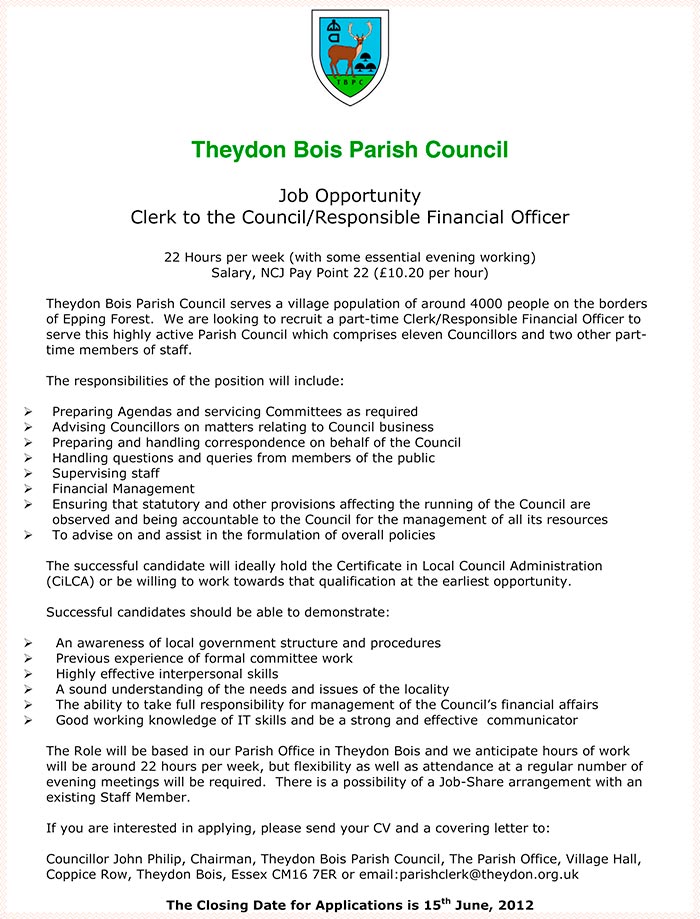 Parish Council Job