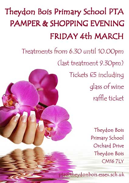 Primary School Pamper Evening poster