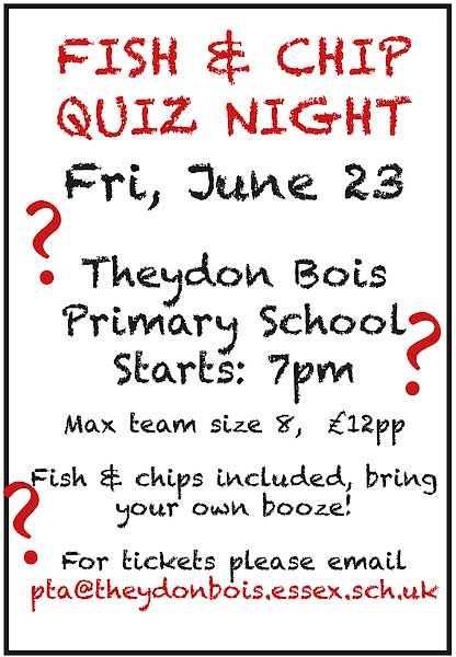 Primary School Quiz night Poster
