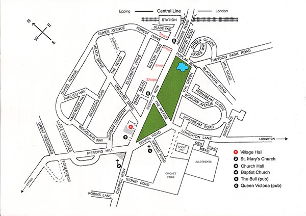 Theydon Street Map