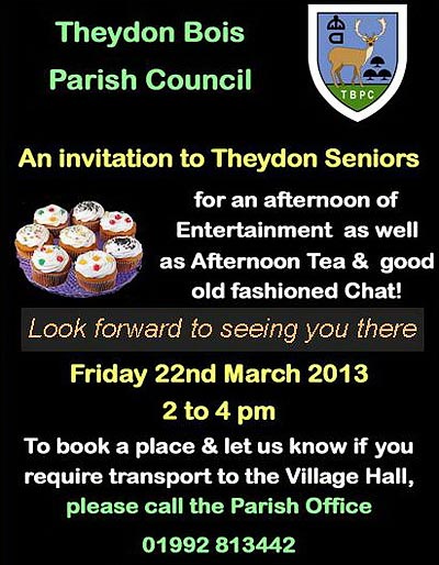 Theydon Seniors Poster March 2013